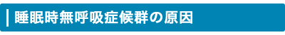 睡眠時無呼吸症候群の原因